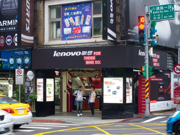 Lenovo winkel op de hoek