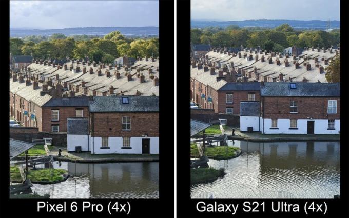 Pixel 6 Pro против Galaxy S21 Ultra Zoom 4x