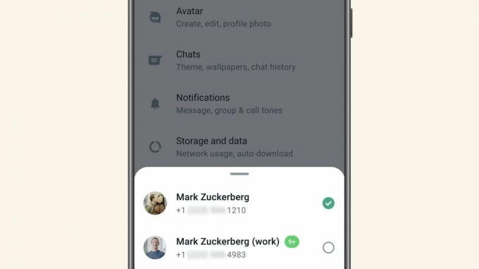 Skift mellem to WhatsApp-konti