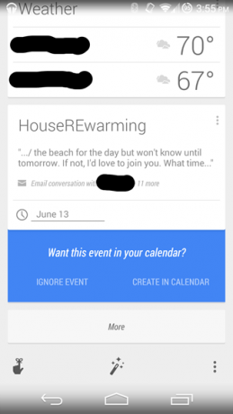 Google Now voi skannata sähköpostisi ja ehdottaa sinulle tapaamisia
