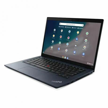 Renderização quadrada Lenovo ThinkPad C14 Chromebook Enterprise