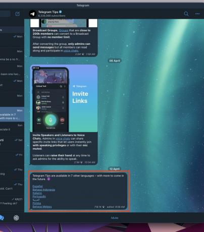 Come creare il desktop Condividi widget di Telegram 1