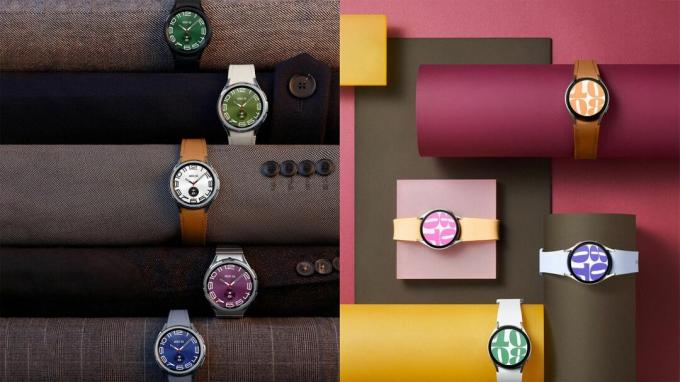 Samsung Galaxy Watch 6 и Watch 6 Classic представлены в различных цветах.