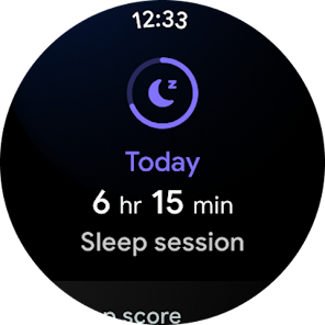 Sessione di sonno sull'app Fitbit Wear OS