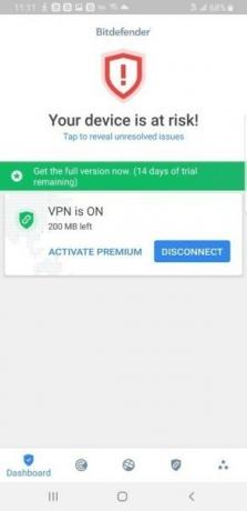 „Bitdefender Mobile Antivirus“ ekrano kopija