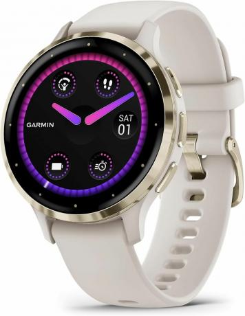 Рендер Garmin Venu 3S из мягкого золота