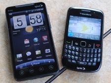 Sprint Evo 4G och BlackBerry Curve 8530