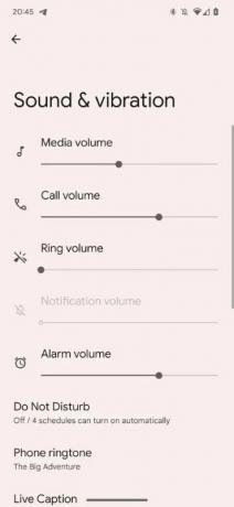 Deslizadores de control de volumen en Android
