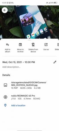 Zmień datę i godzinę Zdjęcia Google Android