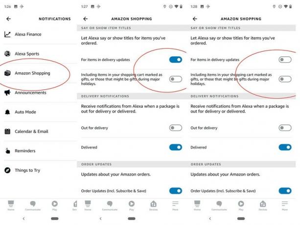 Pasos 4 para las notificaciones de la aplicación Alexa