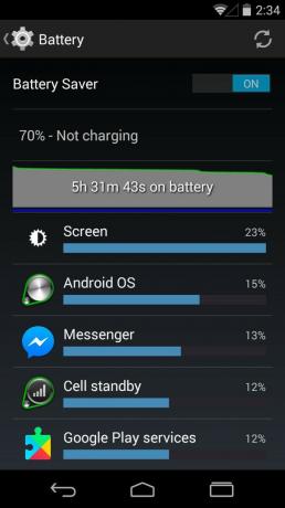 Батерия на Android 4.4