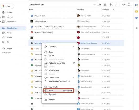 كيفية منع البريد العشوائي Google Drive Web 1