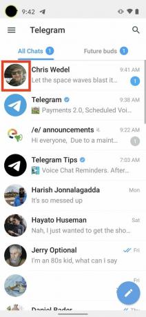 Sådan får du vist Telegram Chat 1