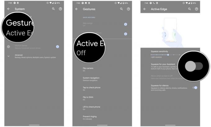 Как да деактивирам Active Edge на телефон Google Pixel