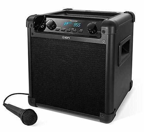 ION Audio Tailgater (iPA77) | רמקול PA נייד Bluetooth עם מיקרופון, רדיו AM / FM ויציאת טעינה USB