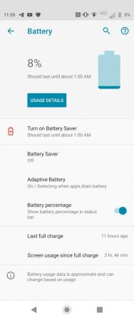 „Motorola Razr“ baterijos veikimo laikas