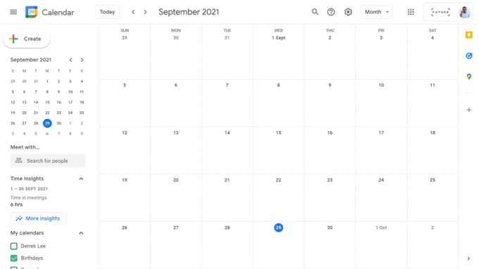 Statystyki czasu w Kalendarzu Google