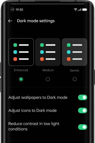 Modalità scura personalizzabile ColorOS 11