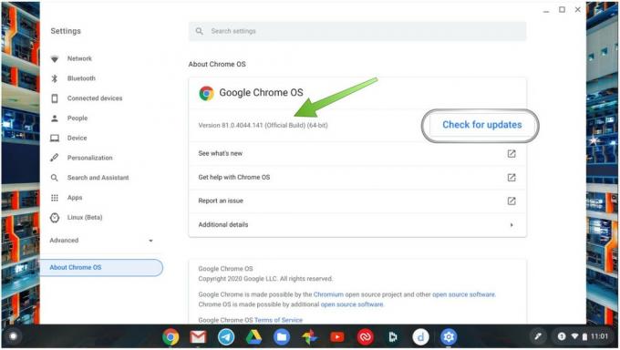 Chrome बुक OS संस्करण 3