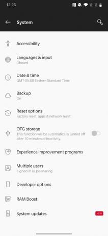 OnePlus-systemindstillinger