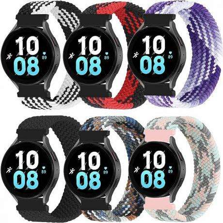 HUYIIO Braided 20mm Bands 6 Pack for Samsung Watch