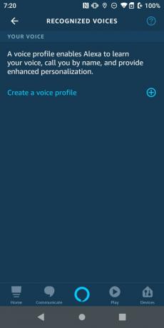 Glasovni profil aplikacije Alexa 5