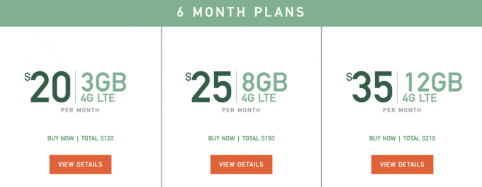 Mint Mobile 6-mesačné plány