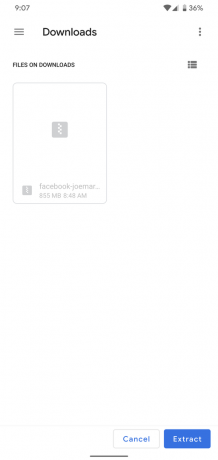 Снимка на екрана за преместване на снимки от Facebook в Google Photos
