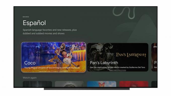 „Google TV“ naujasis ispanų kalbos puslapis