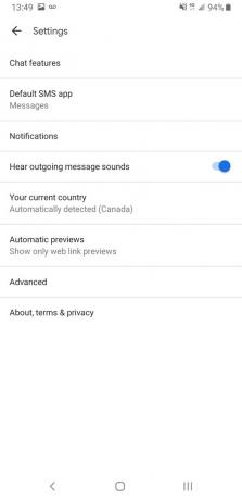 Google Messages -asetukset