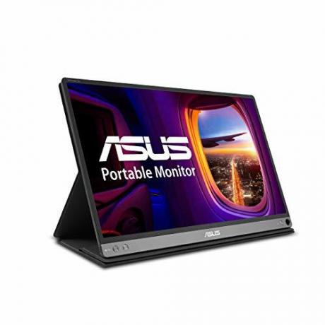 Przenośny monitor Asus Zenscreen Go MB16AP 15,6 "Full HD Wbudowany akumulator IPS Ochrona wzroku USB Type-C W / Składana inteligentna obudowa