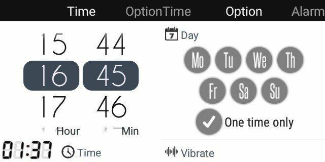 Alarm untuk Android Wear menyetel alarm