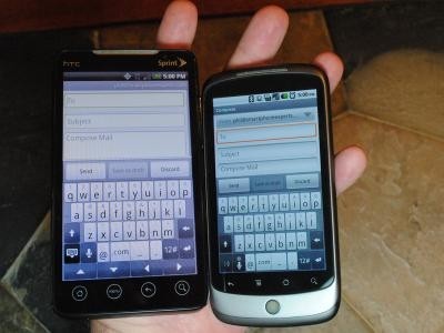 HTC-tangentbord på Evo 4G och Nexus One
