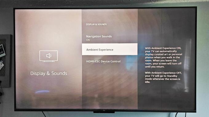 Ambient Experience beállítások az Amazon Fire TV Omni QLED-en