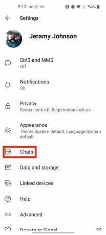 Jak povolit automatické zálohování signálu Android 1