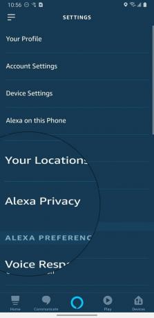 Centrum prywatności Alexa 3