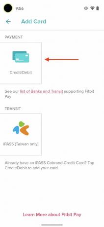 Adja hozzá a Fitbit Pay kártya 6. lépését