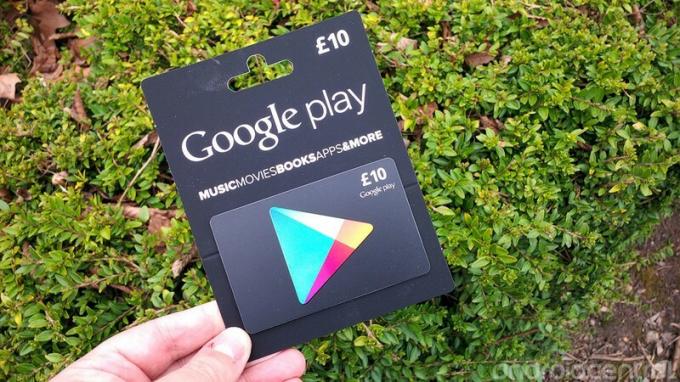 Google Play gavekort i Storbritannia