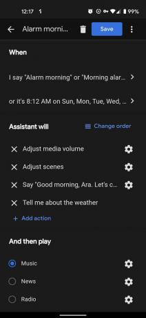 Routine mattutina di Google Ara