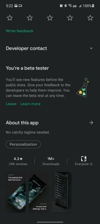Opuštění beta verze aplikace Google Play