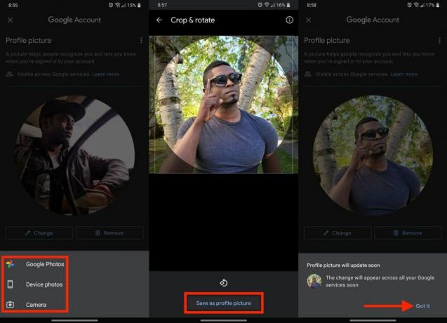 Cómo cambiar la foto de perfil de Google desde la aplicación Contactos de Google