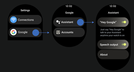 עדכון ל-Galaxy Watch 4 של Google Assistant