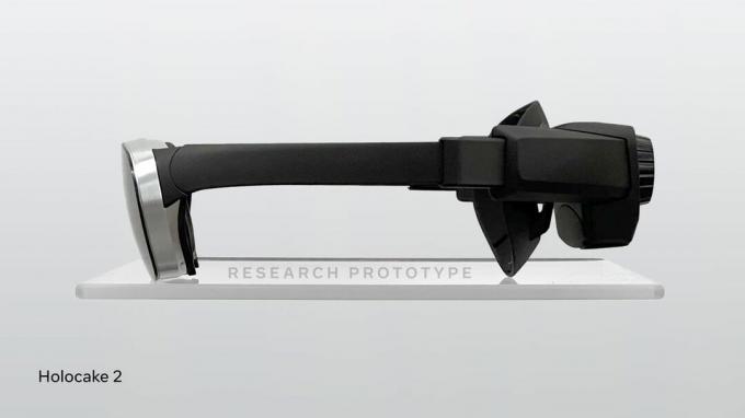 Meta Holocake 2 VR-prototype van de zijkant