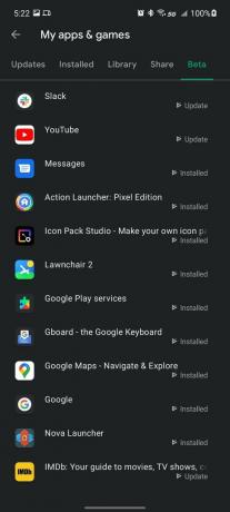 Forlader en Google Play App Beta