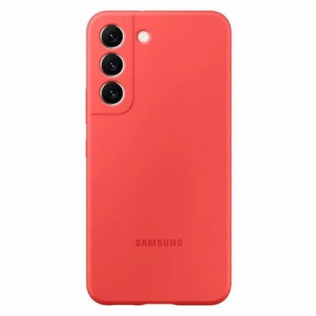 Samsung Galaxy S22 silikonikuori hehkupunaisena