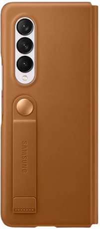 Samsung Galaxy Z Fold 3 bőr flip állvány fedél teve