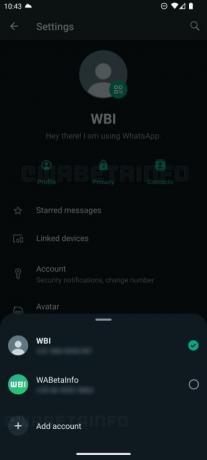Whatsapp-gränssnitt för flera konton