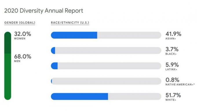 تقرير التنوع لجوجل 2020