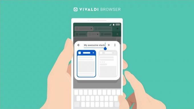 Vivaldi lap halmozott Androidon