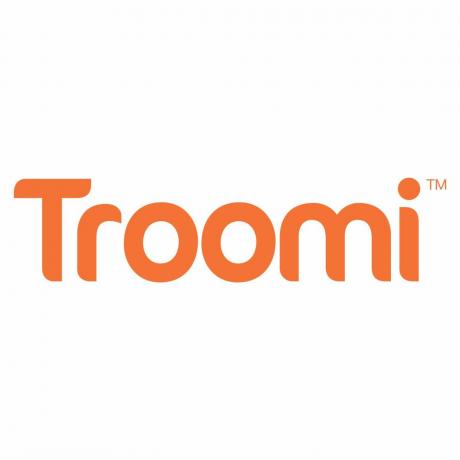 Oranžinės spalvos Troomi logotipas